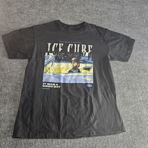 Ice Cube Shirt Mens LARGE Black It Was A Good Day Rap Graphic Tee Hip Hop